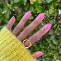 Prom on customer hand