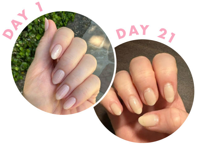 hands showing day1 and day 21 looking the same
