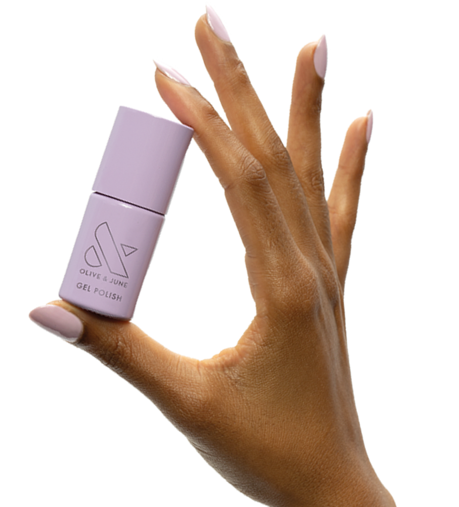 hand holding gel bottle