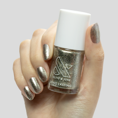 Candy Wrapper Candy Wrapper crushed silver foil Nail Polish