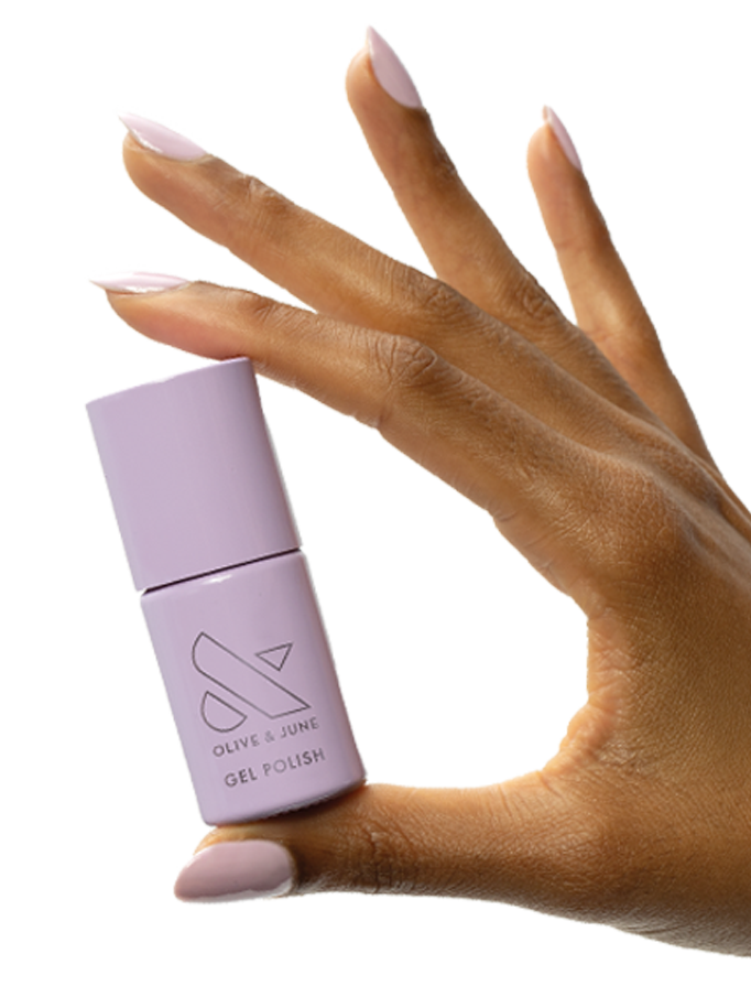 hand holding gel bottle